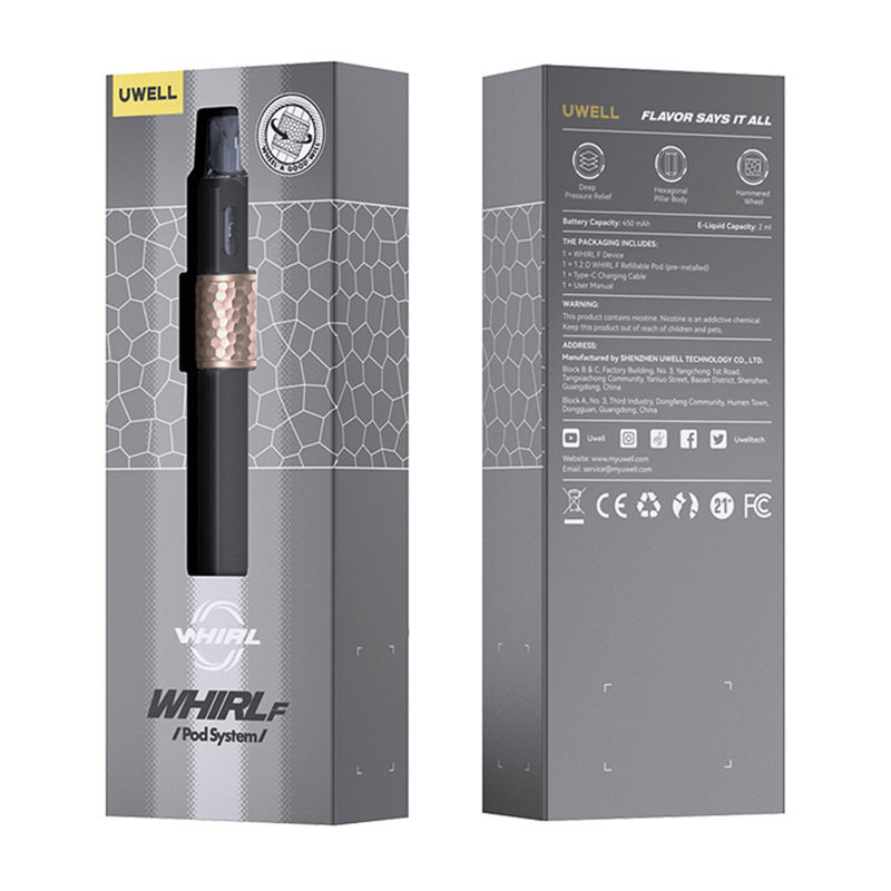 [Global-CN02][Clearance] UWELL Whirl F Pod System Kit 450mAh 2ml-CigBest
