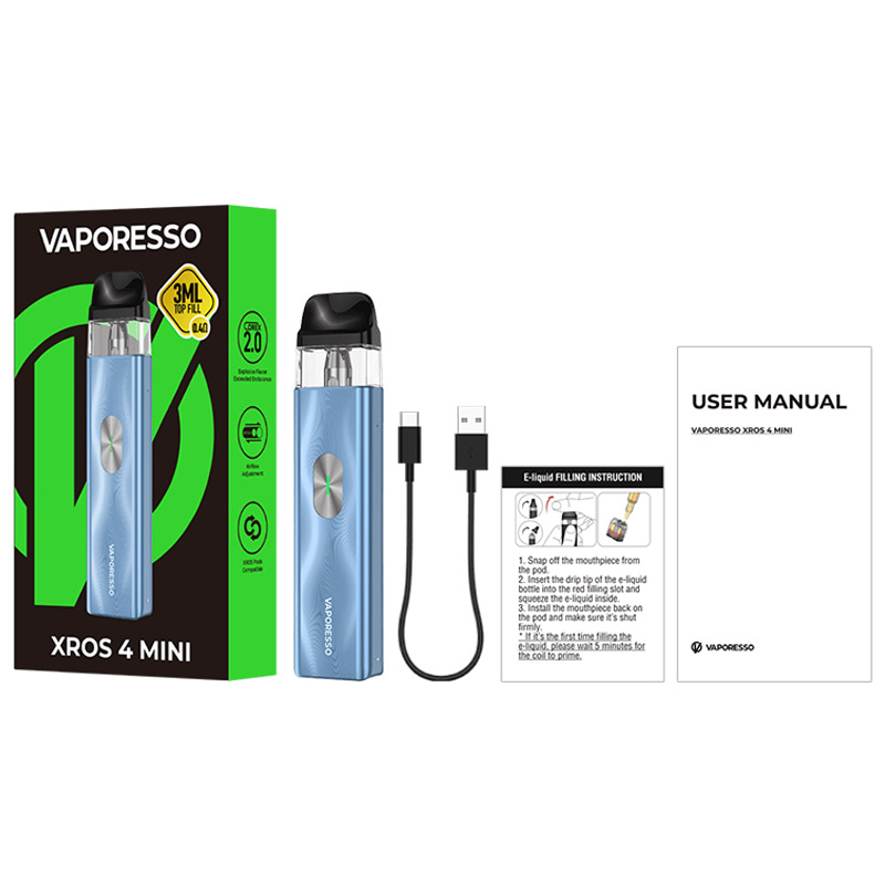 [Global-CN02] Vaporesso XROS 4 Mini Pod System Kit 1000mAh 3ml