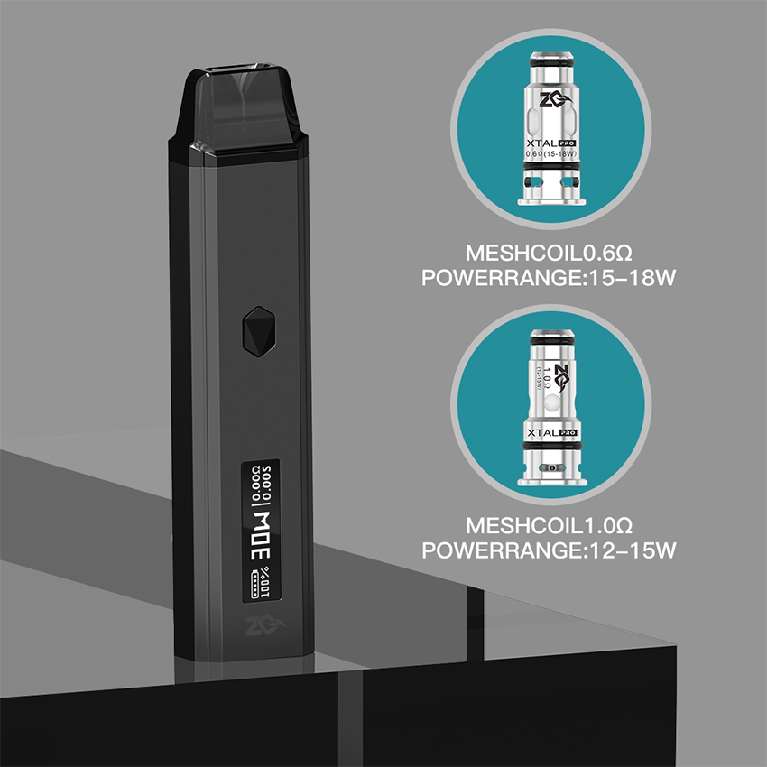 [Global-CN02] ZQ Xtal Pro Pod System Kit 1000mAh 3ml-CigBest