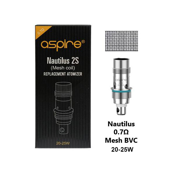 [Global-CN02] Aspire Nautilus Mesh and BVC (Bottom Vertical Core) Series Coils for Nautilus 2 & Zelos Kit & Nautilus Mini & Nautilus & K3 & Nautilus 2S & Nautilus 3 (5pcs/pack)-CigBest