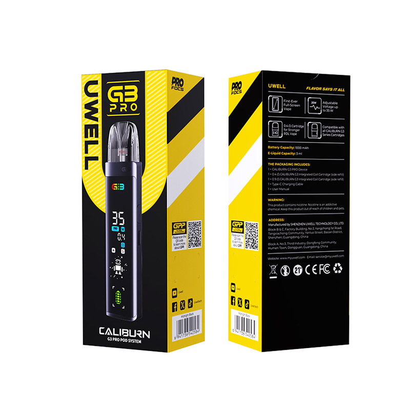 [Global-CN02] UWELL Caliburn G3 Pro Pod System Kit 1000mAh 3ml