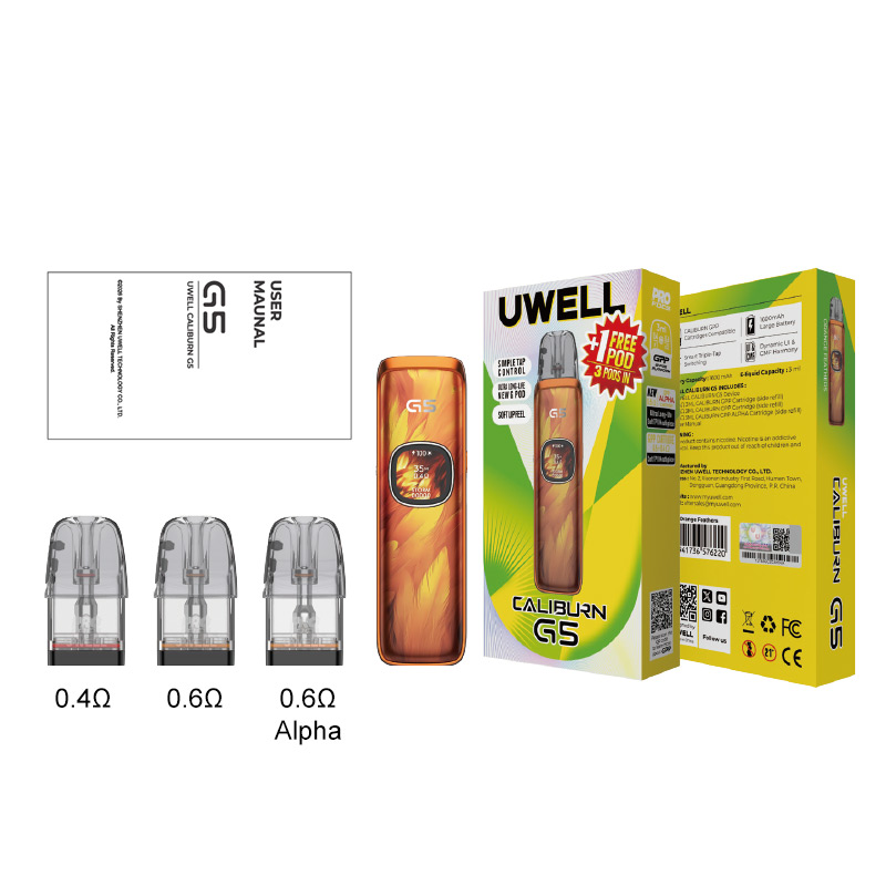 Uwell Caliburn G5 Pod System Kit 1600mAh 3ml (Max 35W)