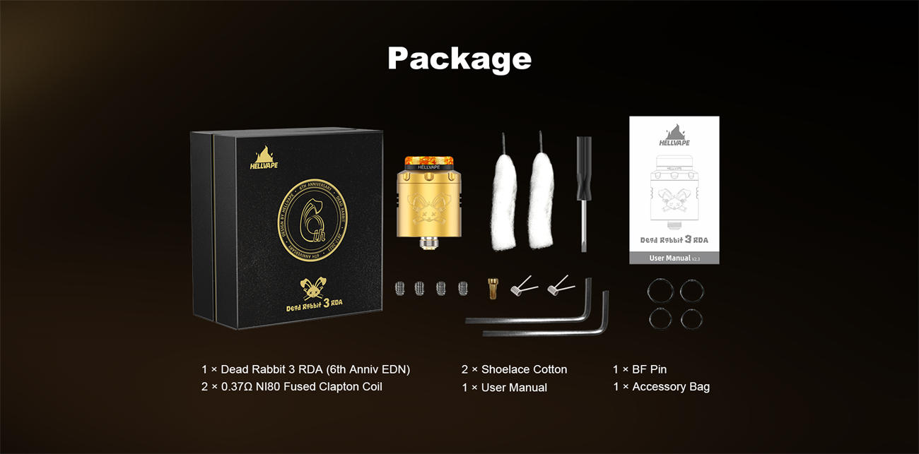 Hellvape Dead Rabbit 3 RDA (6. Jahrestag EDN)