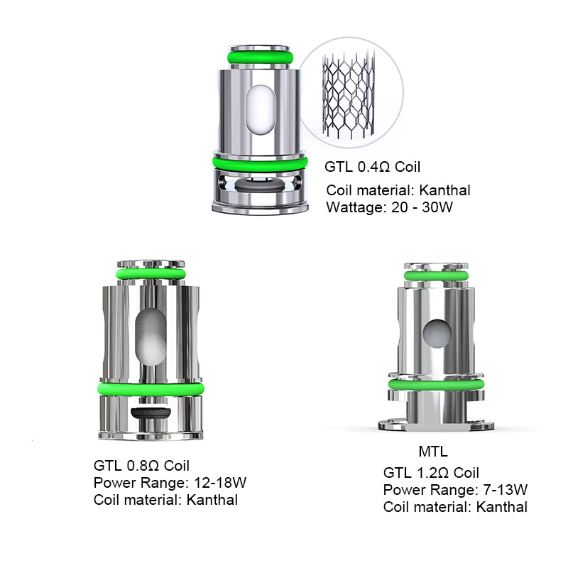 [Global-CN02] Eleaf GTL Coil Head for Glass Pen Kit, Pico Compaq Kit,iJust AIO Kit, iJust 3 Kit,iSOLO R Kit,iJust P40 Kit,ijust D20(5pcs/pack)-CigBest