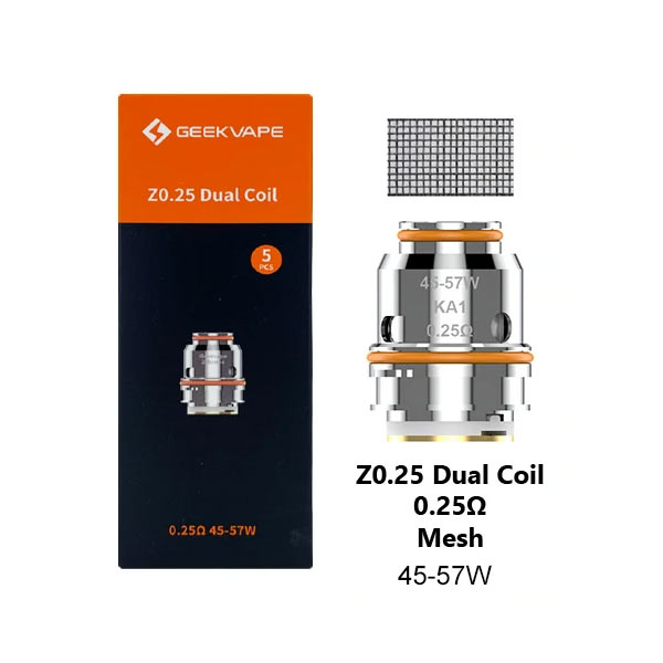 [Global-CN02] Geekvape Z Series Coil For Z (Zeus) Sub Ohm Tank,Obelisk Tank,Obelisk 120FC kit,Obelisk 200 kit,Z Sub Ohm 2021 Tank,Z Sub Ohm SE Tank,Z Fli Tank / Aegis Legend III Kit (5pcs/pack)-CigBest
