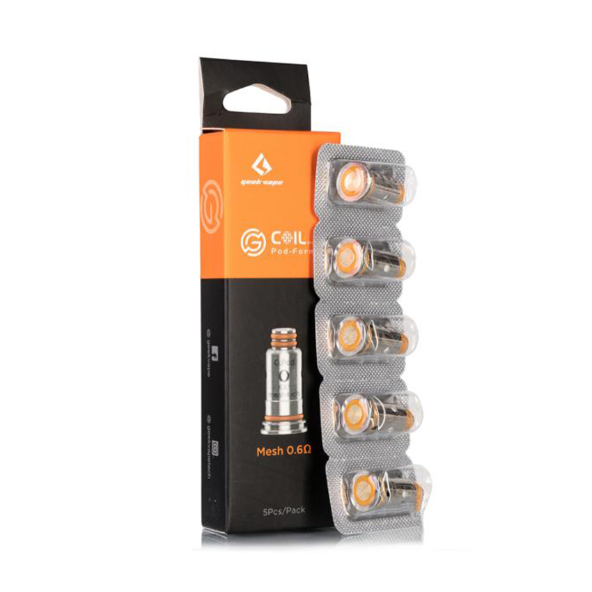 [Global-CN02] Geekvape G Coil for Aegis Pod Kit,Wenax Stylus Kit,Wenax C1 Kit / G18 Kit / Wenax S-C Kit/AP2 Pod / SIREN G MTL Tank (5pcs/pack)-CigBest