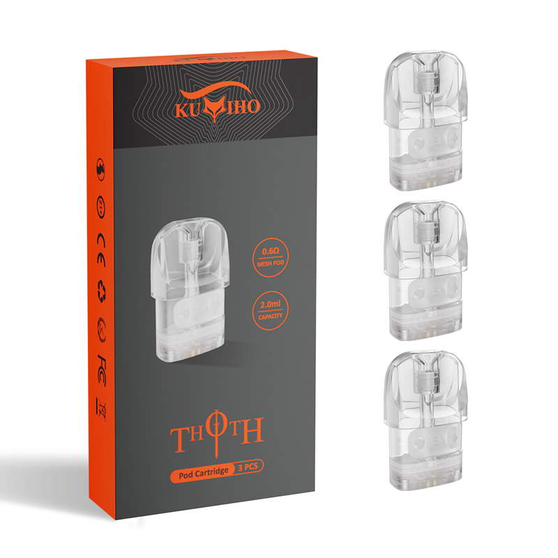 [Global-CN02] Kumiho THOTH Series Side Filling Pod Cartridge 2ml / 3ml (3pcs/pack)-CigBest