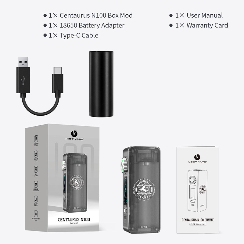 [Global-CN02] Lost Vape Centaurus N100 Box Mod 100W-CigBest