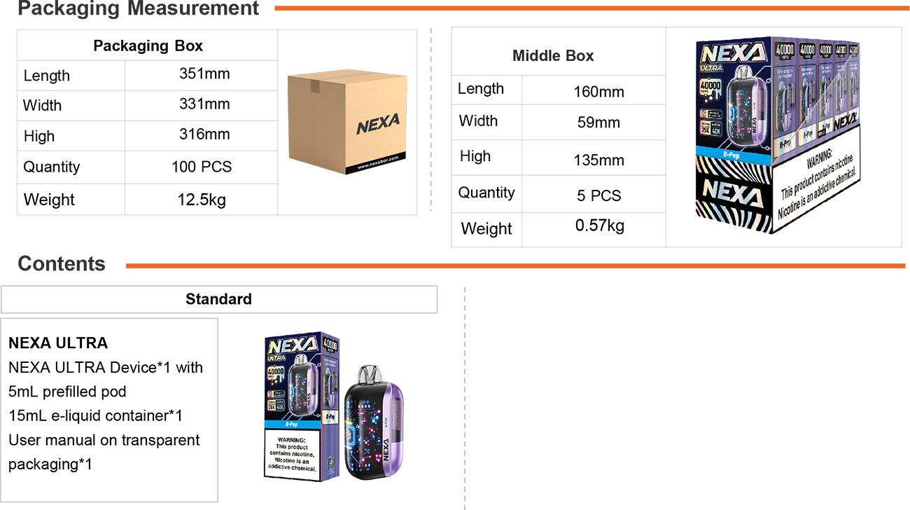 Nexa Ultra monouso Vape 50000 tiri