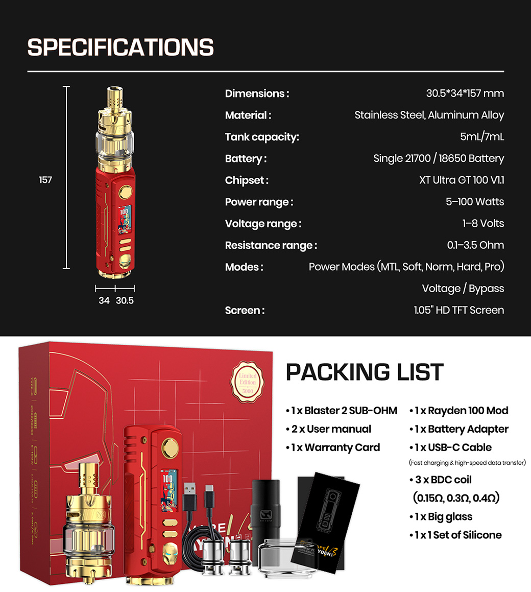BD Vape Rayden 100 Kit