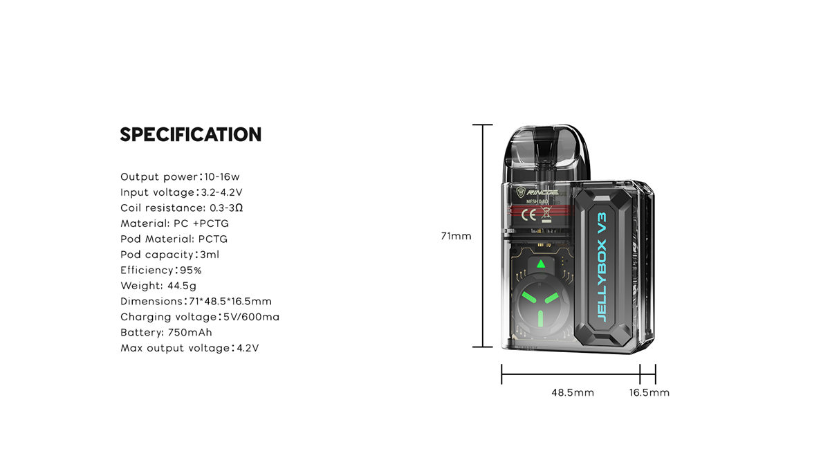 Kit sistema pod Rincoe Jellybox V3