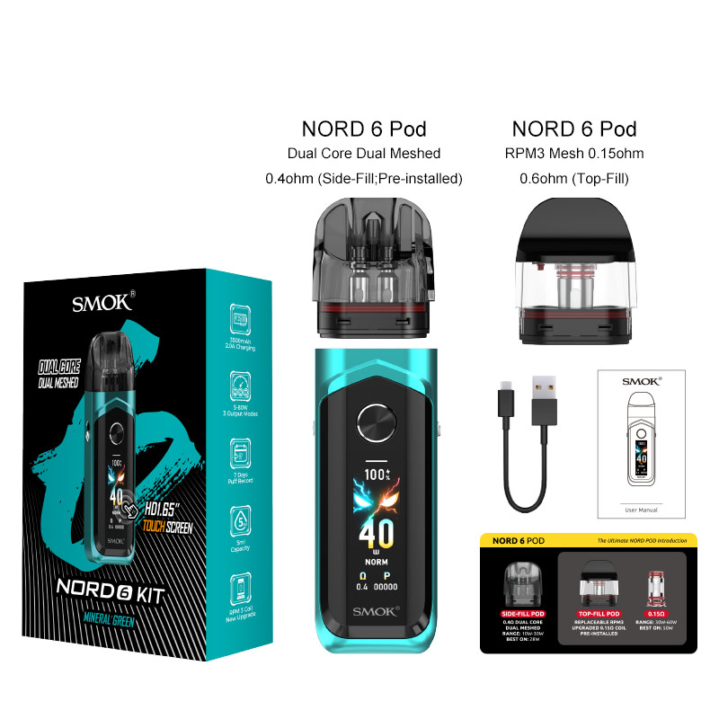 SMOK Nord 6 Pod System Kit 3800mAh 5ml (Max 80W)