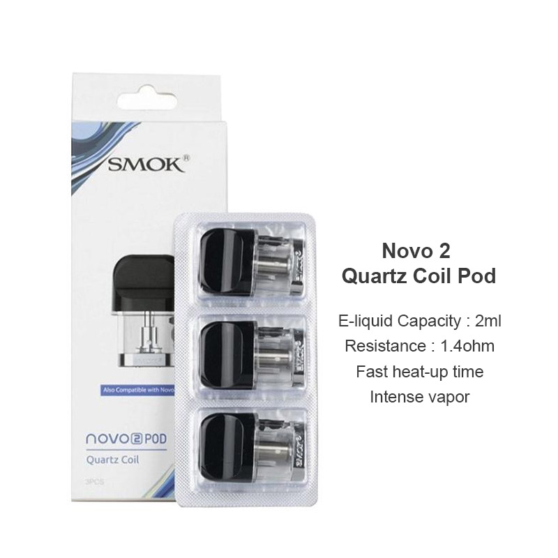 [Global-CN02] SMOK Novo 2 Pod Cartridge for SMOK Novo, Novo 2, Novo 2s, Novo 3 Kit, Novo 2x, Propod GT Kit, Novo Master Kit, Novo Master Box Kit 2ml (3pcs/pack)-CigBest