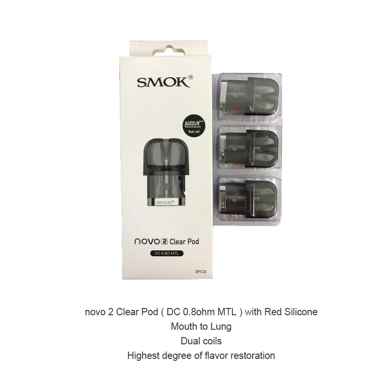 [Global-CN02] SMOK Novo 2 Pod Cartridge for SMOK Novo, Novo 2, Novo 2s, Novo 3 Kit, Novo 2x, Propod GT Kit, Novo Master Kit, Novo Master Box Kit 2ml (3pcs/pack)-CigBest