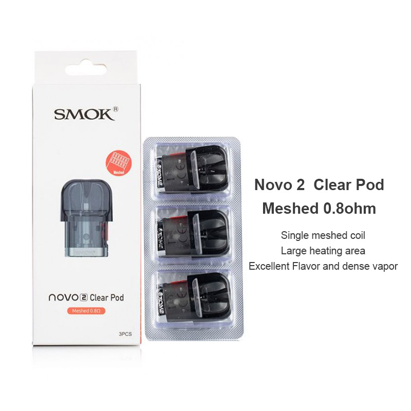 [Global-CN02] SMOK Novo 2 Pod Cartridge for SMOK Novo, Novo 2, Novo 2s, Novo 3 Kit, Novo 2x, Propod GT Kit, Novo Master Kit, Novo Master Box Kit 2ml (3pcs/pack)-CigBest