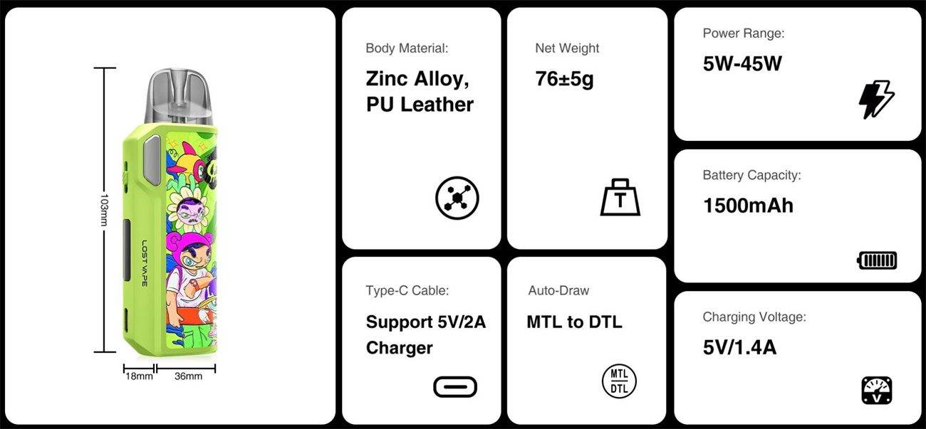 Lost Vape Thelema Elite DM45 Pod