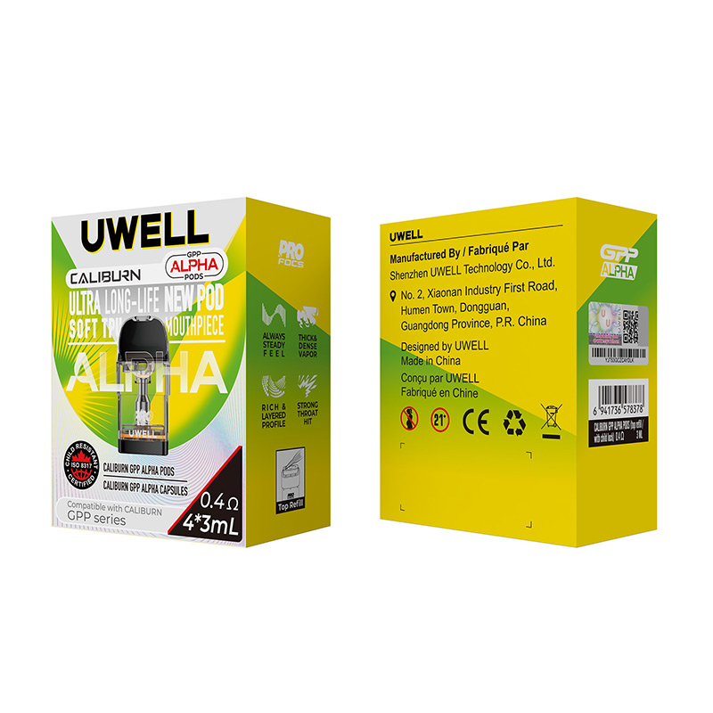 Uwell Caliburn GPP Alpha Cartridge for Caliburn G5/G5 Koko/G5 Lite /G5 Lite SE/G5 Lite Koko, Caliburn G4/G4 Mini/G4 Pro/G4 Pro Koko, Caliburn G3/GK3/GK3 ECO/GK3 TENET/G3 Lite/G3 Lite KoKo/G3 Pro/G3 Pr