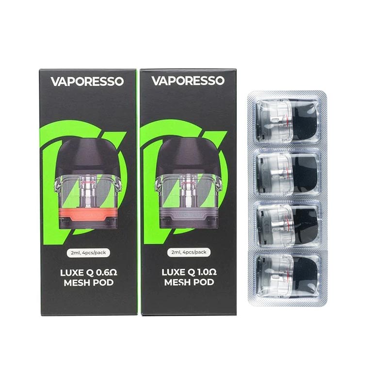 [Global-CN02] Vaporesso LUXE Q Pod Cartridge for LUXE QS Kit / Luxe Q Kit / LUXE Q2 Kit / LUXE Q2 SE Kit 2ml / 3ml (4pcs/pack)-CigBest