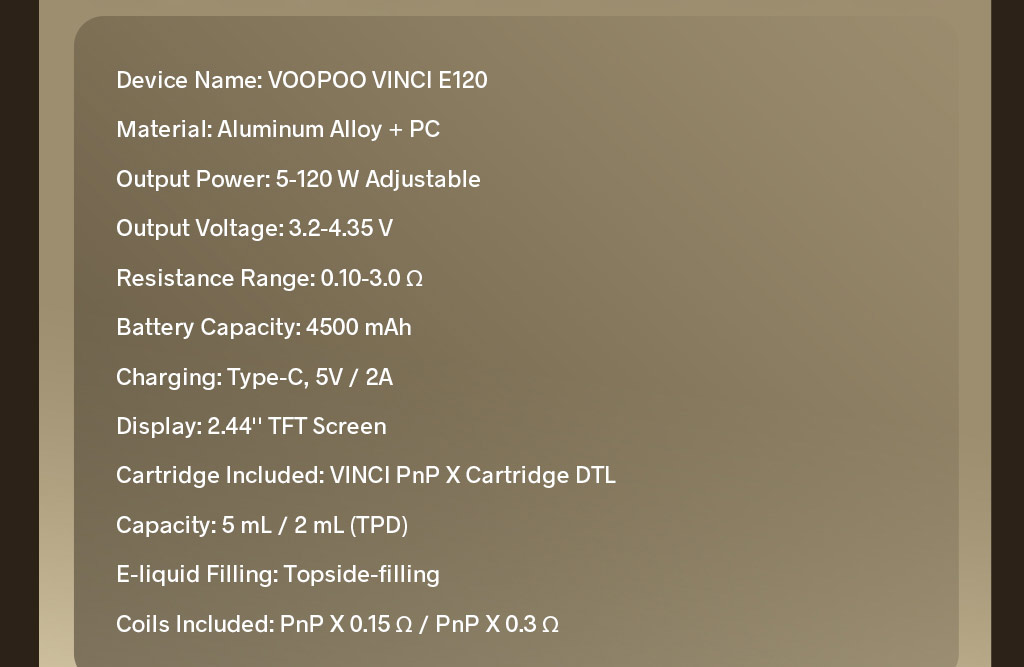 Pod VOOPOO VINCI E120