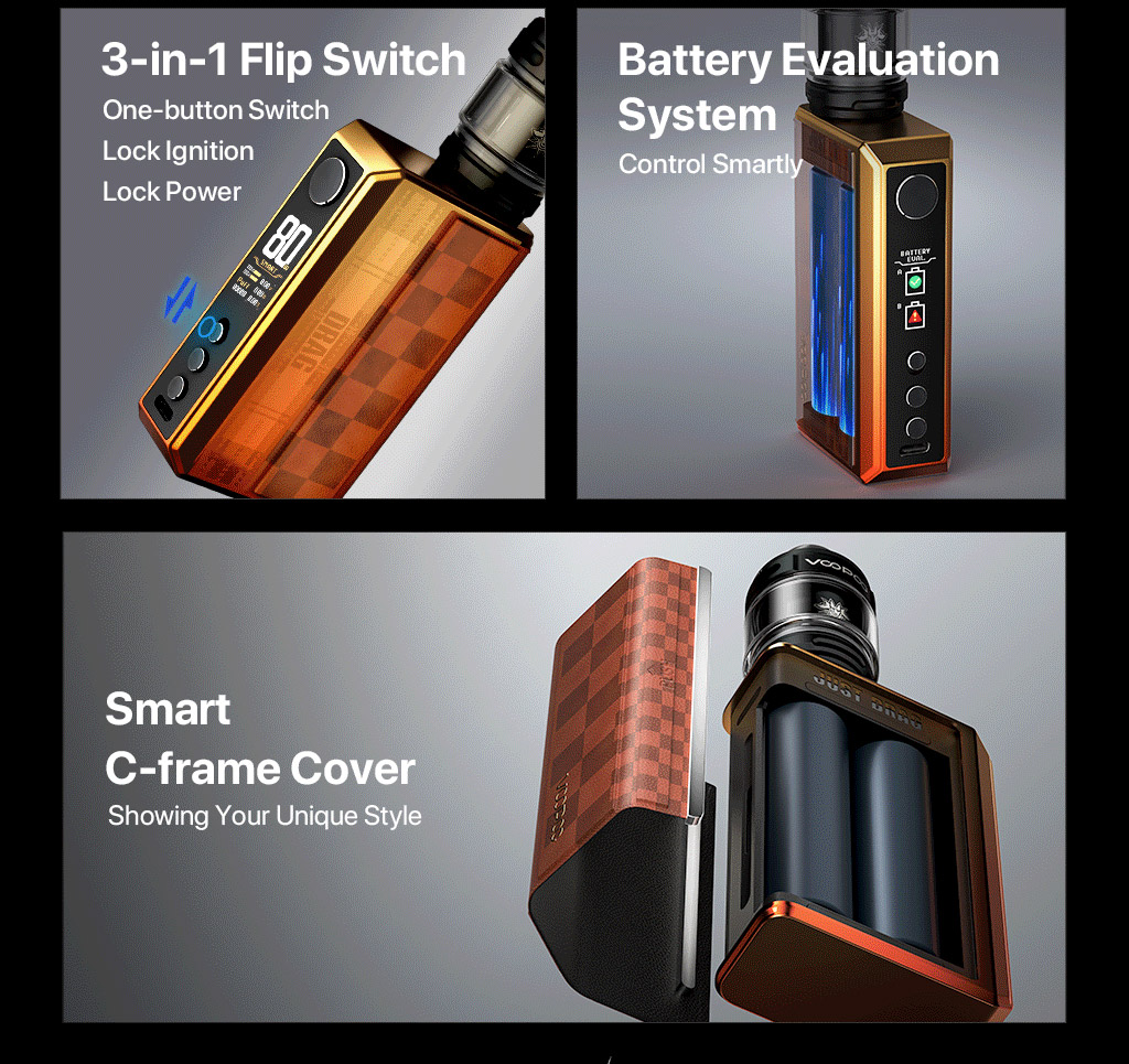 Voopoo Drag 5 177W Box Mod Kit mit Uforce-X Tankverdampfer 5,5ml