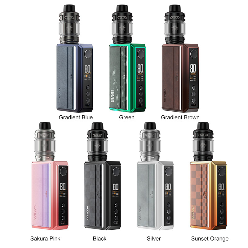 [Global-CN02] Voopoo Drag 5 177W Box Mod Kit with Uforce-X Tank Atomizer 5.5ml-CigBest