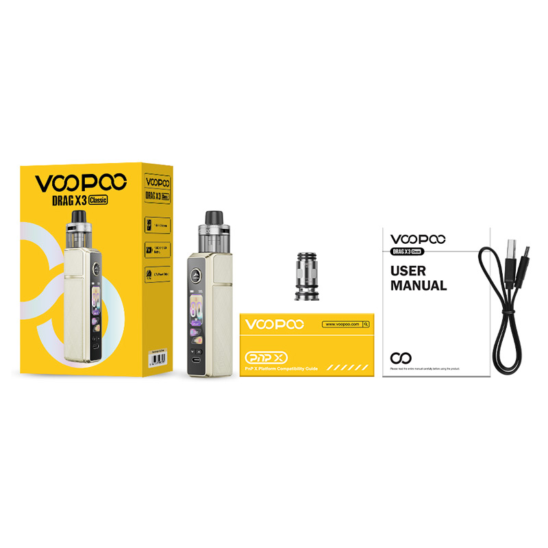Voopoo Drag X3 Classic 80W Box Mod Kit with PnP X Cartridge DTL Pod 5ml