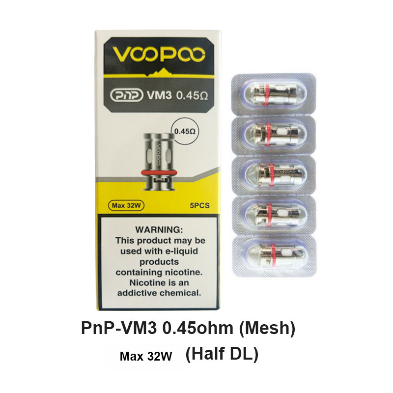 [Global-CN02] Voopoo PnP Replacement Coils for Drag Baby/Mini/2/S/X,VINCI Series Kit,Argus Pro,PnP 20/22,V.SUIT,Doric 60,Drag E60,Drag H80 S (5Pcs/Pack)