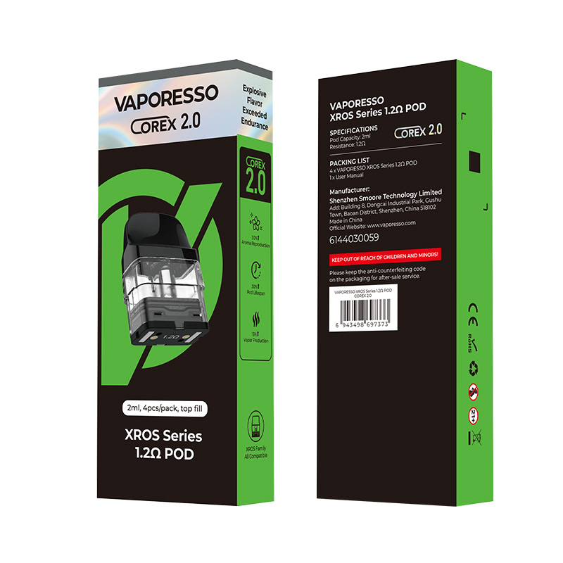 Vaporesso Xros Series Corex 2.0 Pod Cartridge for Xros / Xros 2 / Xros Mini / Xros 3 / Xros 3 Mini / Xros Nano / Xros 3 Nano / Xros Pro / Vaporesso Xros Series Corex 2.0 Pod Cartridge for Xros / Xros 2 / Xros Mini / Xros 3 / Xros 3 Mini / Xros Nano / Xros 3 Nano / Xros Pro /