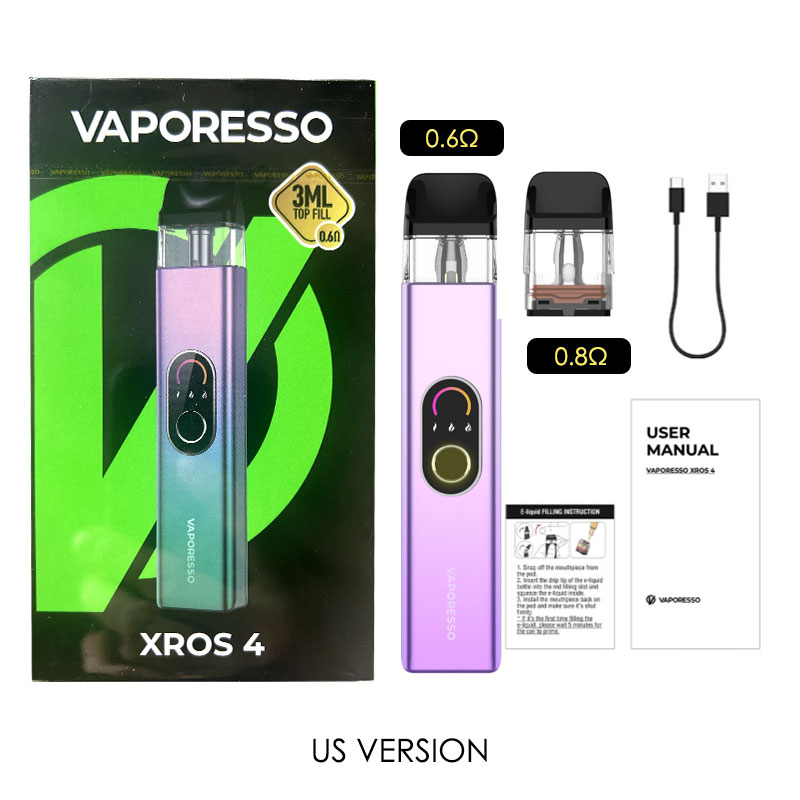 [Global-CN02] Vaporesso XROS 4 Pod System Kit 1000mAh 3ml