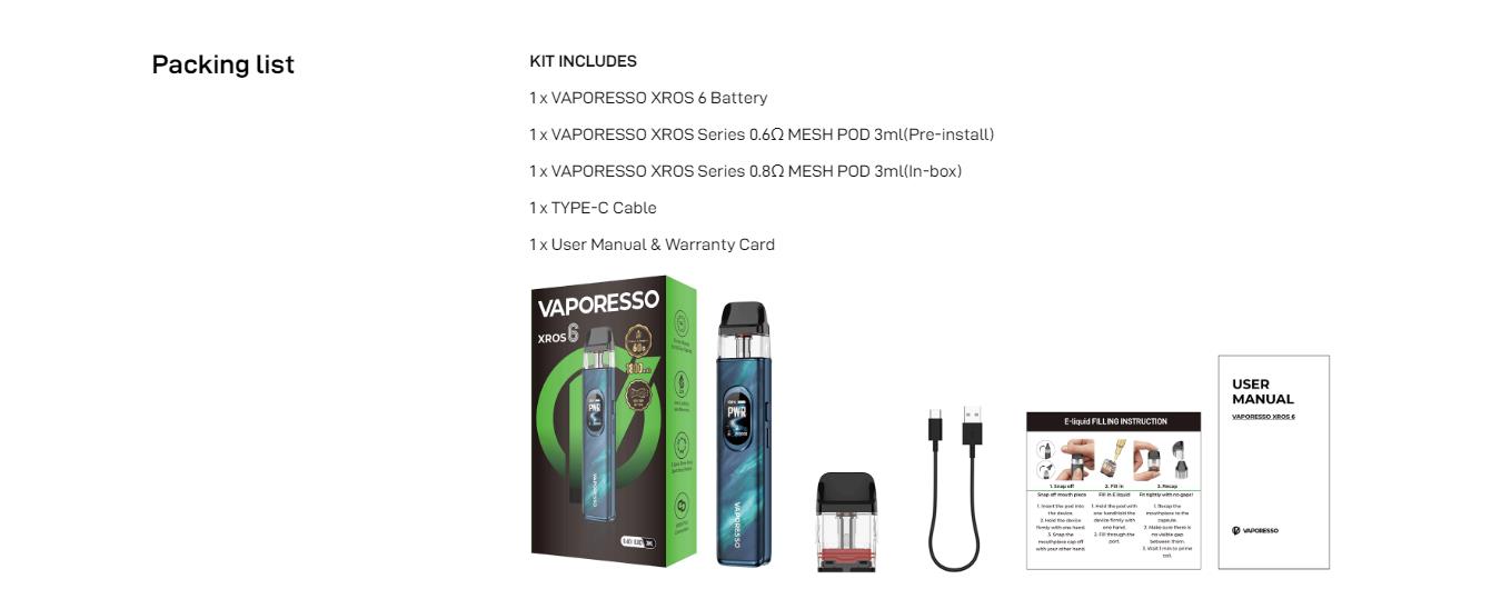 Vaporesso Xros 6 Kit