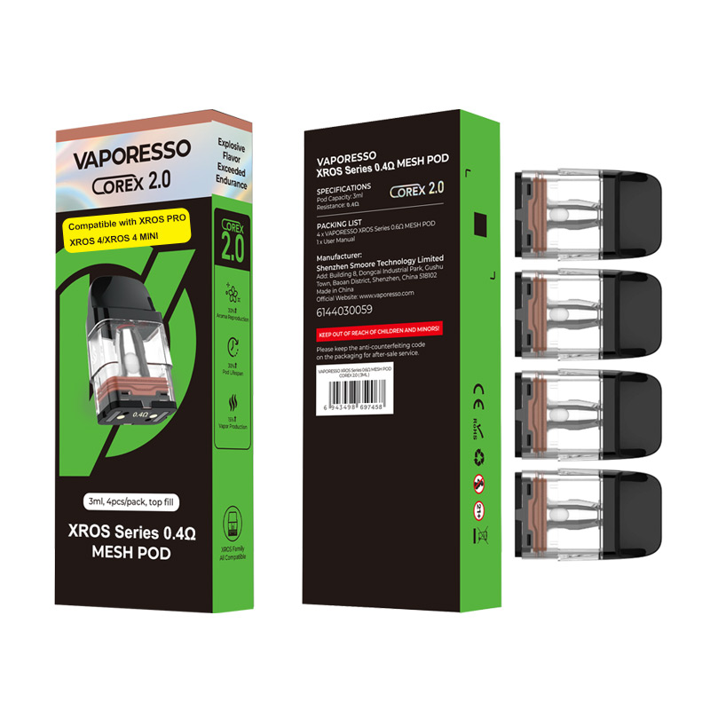 vaporesso disposable vape Vaporesso Xros Series Corex 2.0 Pod Cartridge for Xros / Xros 2 / Xros Mini  / Xros 3 / Xros 3 Mini / Xros Nano / Xros 3 Nano / Xros Pro /