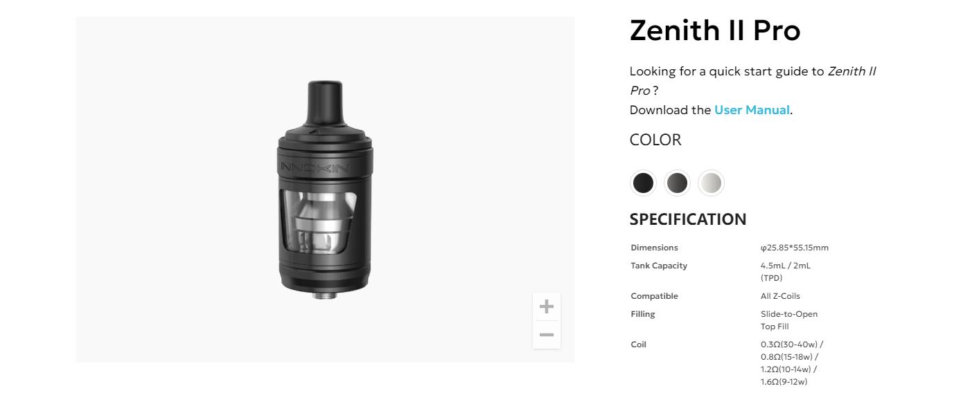 Innokin Zenith II Pro Tank