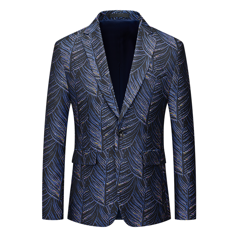 Black_Feather_Print_Men_Blazer_S8682_Formal_Business_and_Daily_Casual_Outfit_DOOHOOB