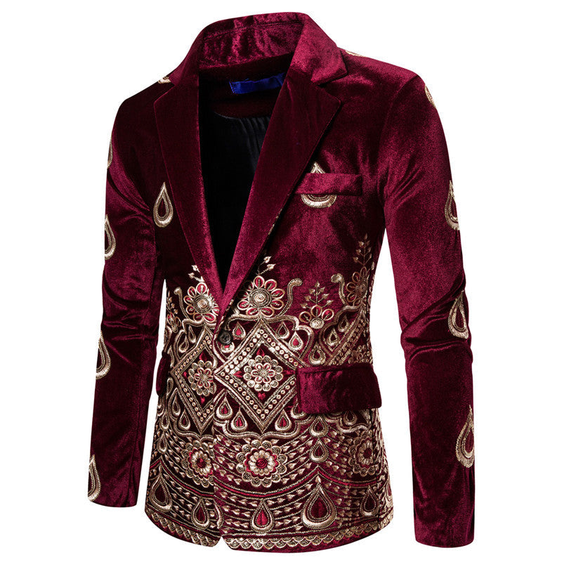 Velvet Embroidery Blazer S8176-DOOHOOB