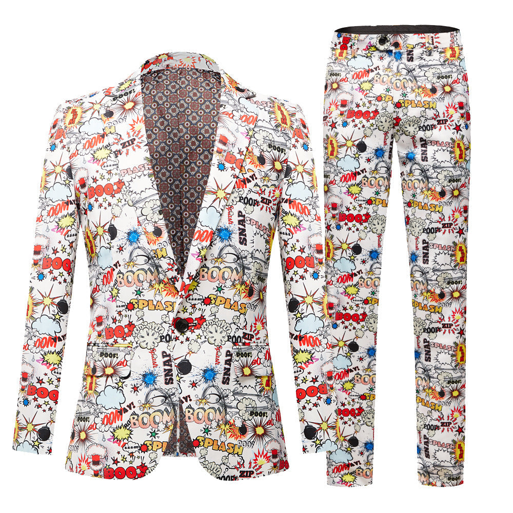Comic Print Suit M8037-DOOHOOB