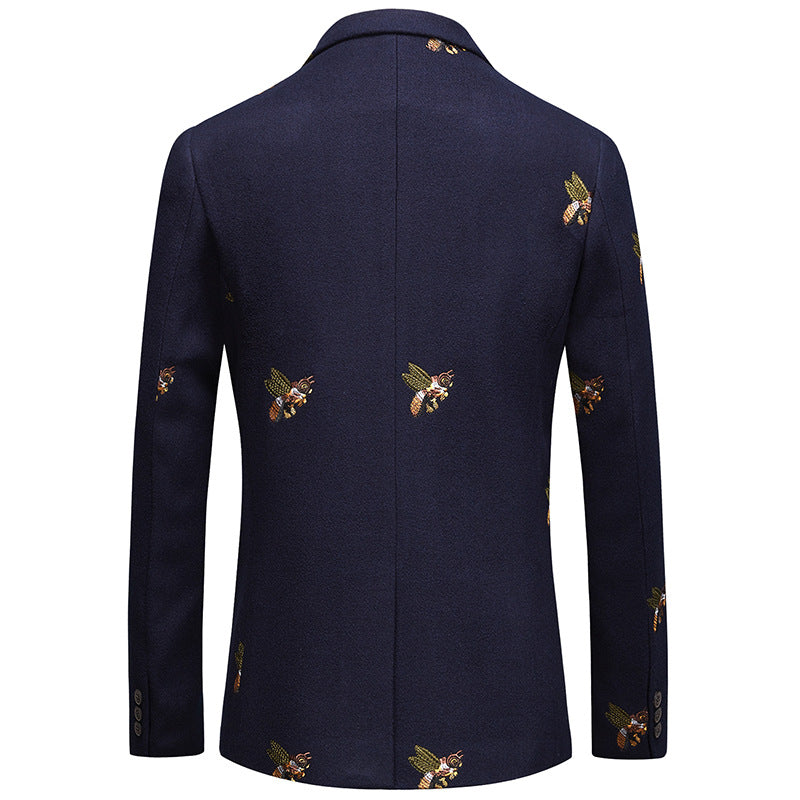 Honeybee Embroidery Velvet Blazer S8162-DOOHOOB