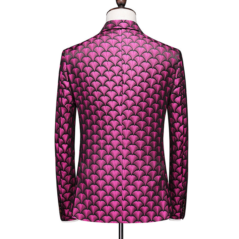 Pink Geometric Pattern Tuxedo S8182-DOOHOOB