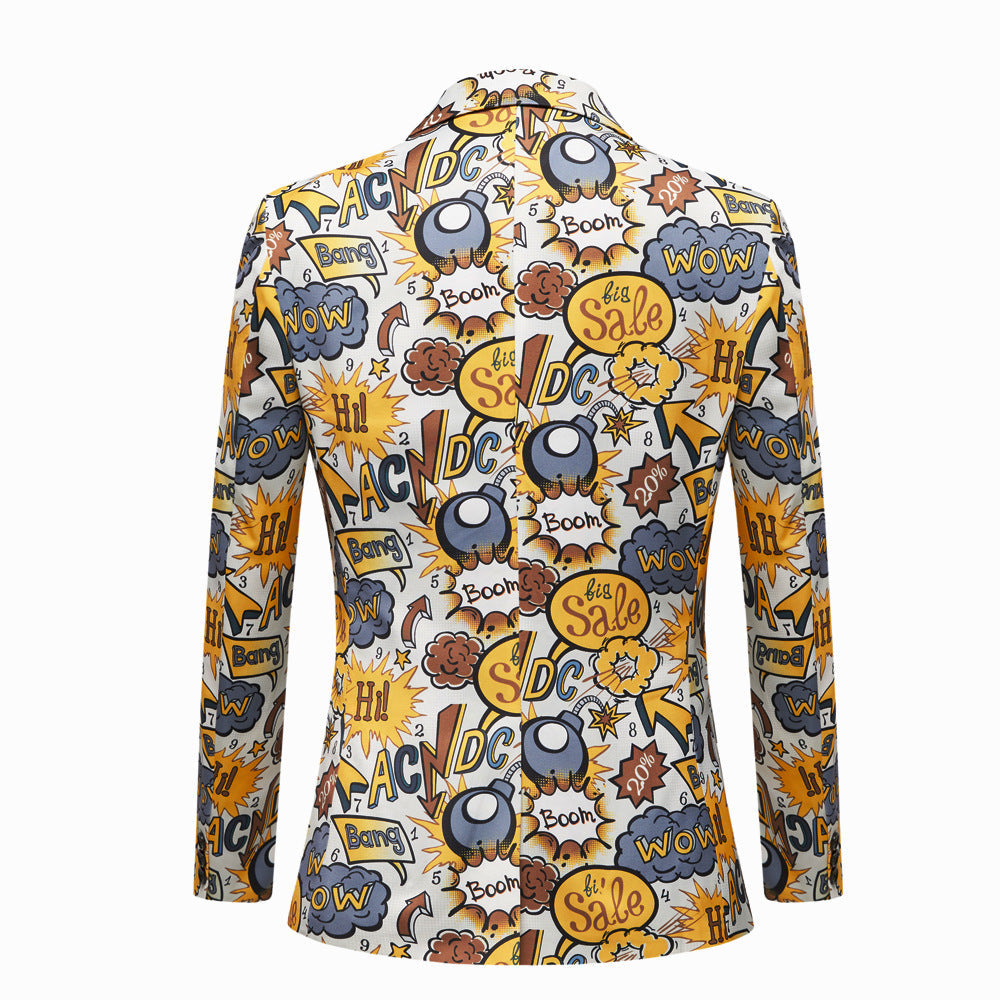 Comic Print Suit M8032-DOOHOOB