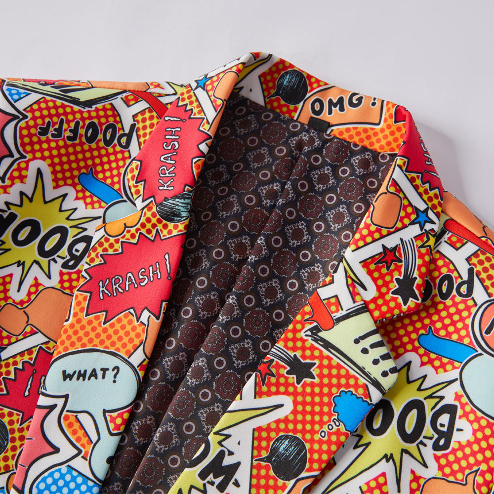 Comic Print Suit M8035-DOOHOOB