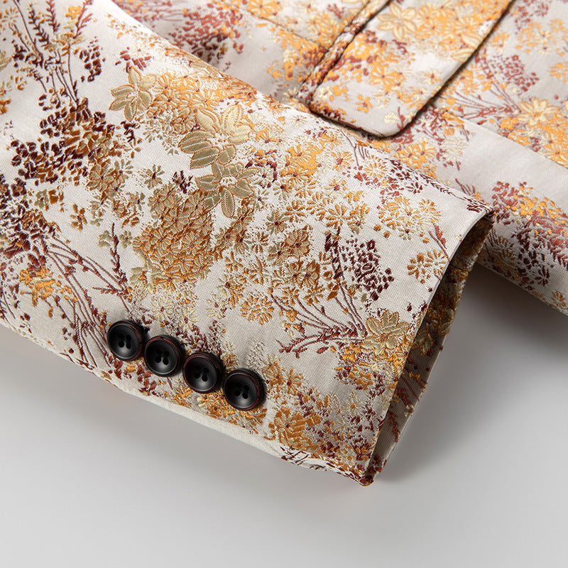 Gilt Gold Flower Blazer S8217-DOOHOOB