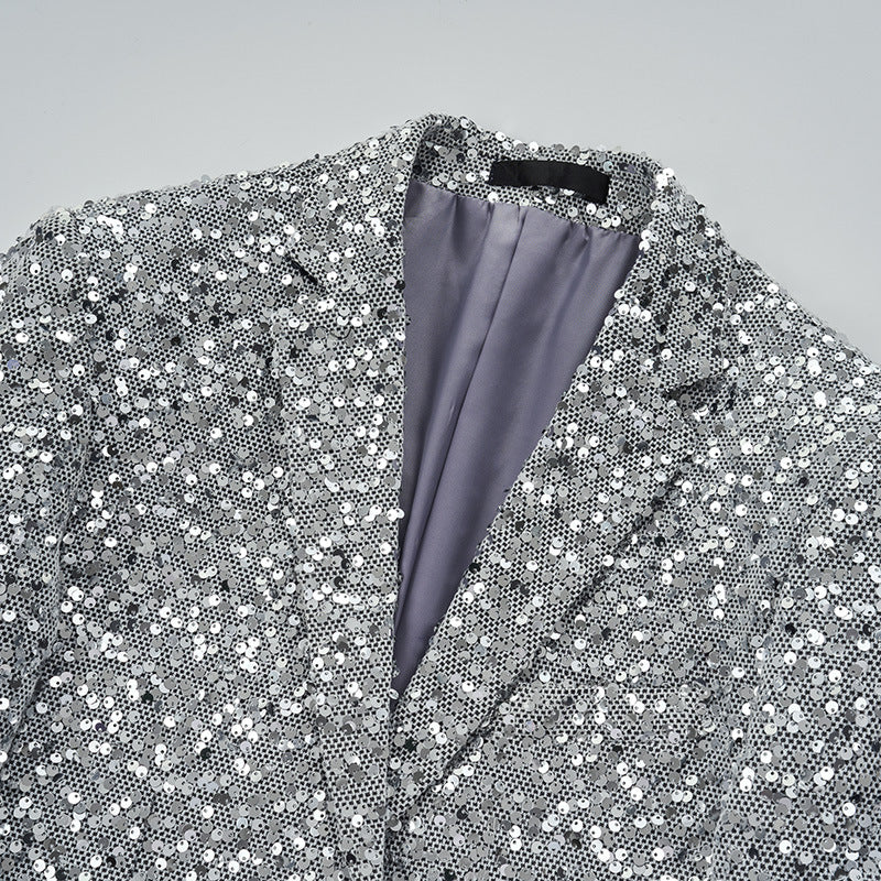 Solid Color Sequin Blazer S8164-DOOHOOB