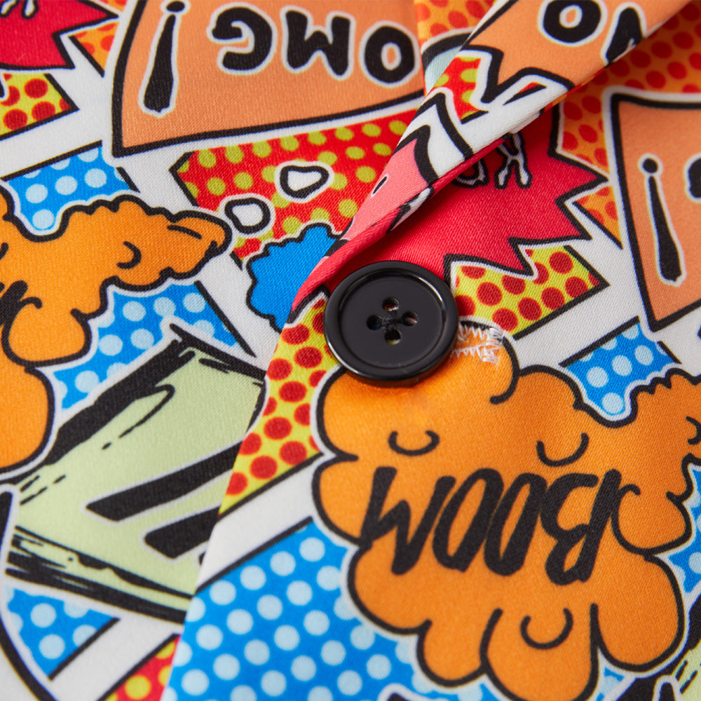 Comic Print Suit M8035-DOOHOOB
