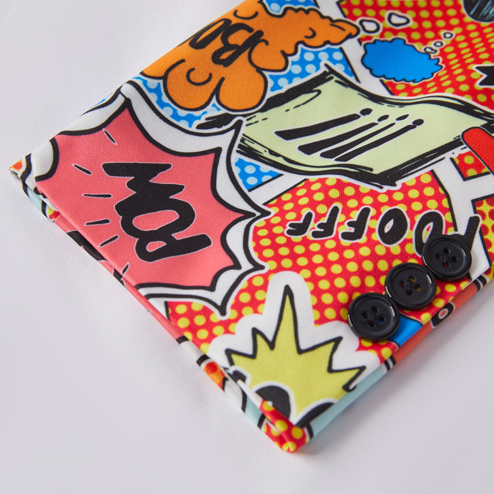 Comic Print Suit M8035-DOOHOOB