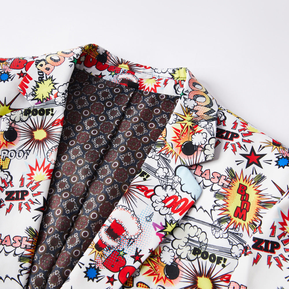 Comic Print Suit M8037-DOOHOOB