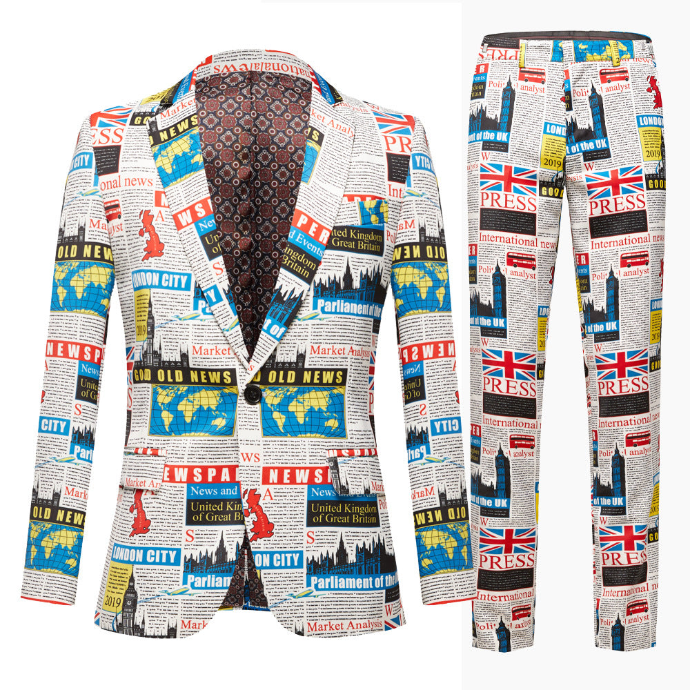Map Print Suit M8036-DOOHOOB