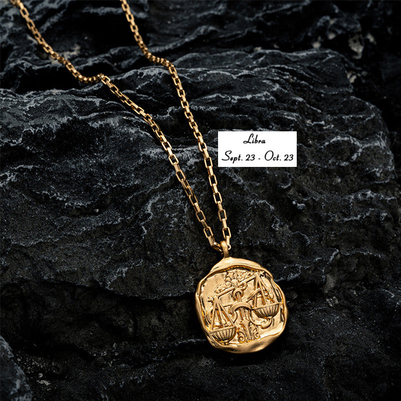 Zodiac Coin Necklace A5020-DOOHOOB