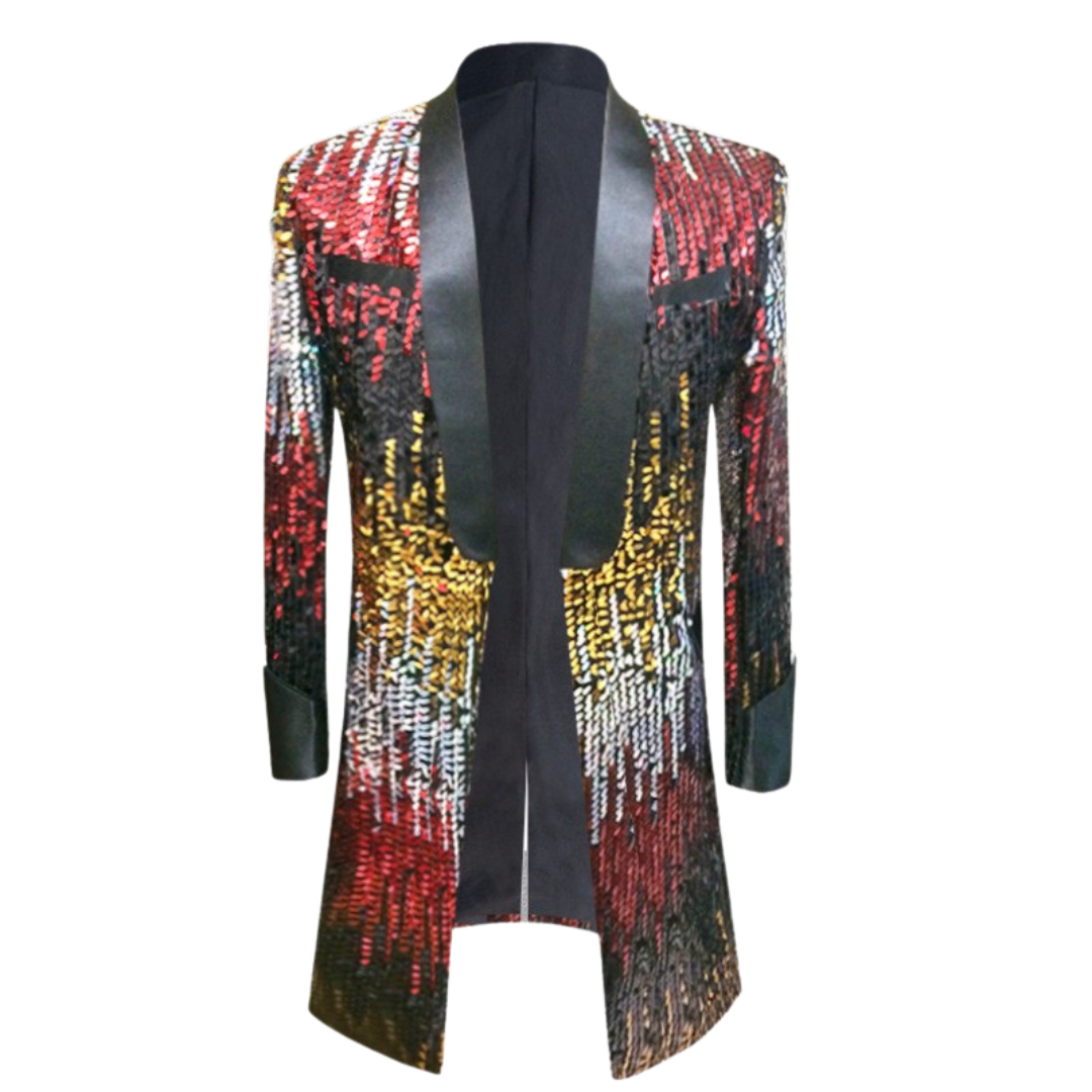 Sequins Tuxedo Party Overcoat S7019-DOOHOOB