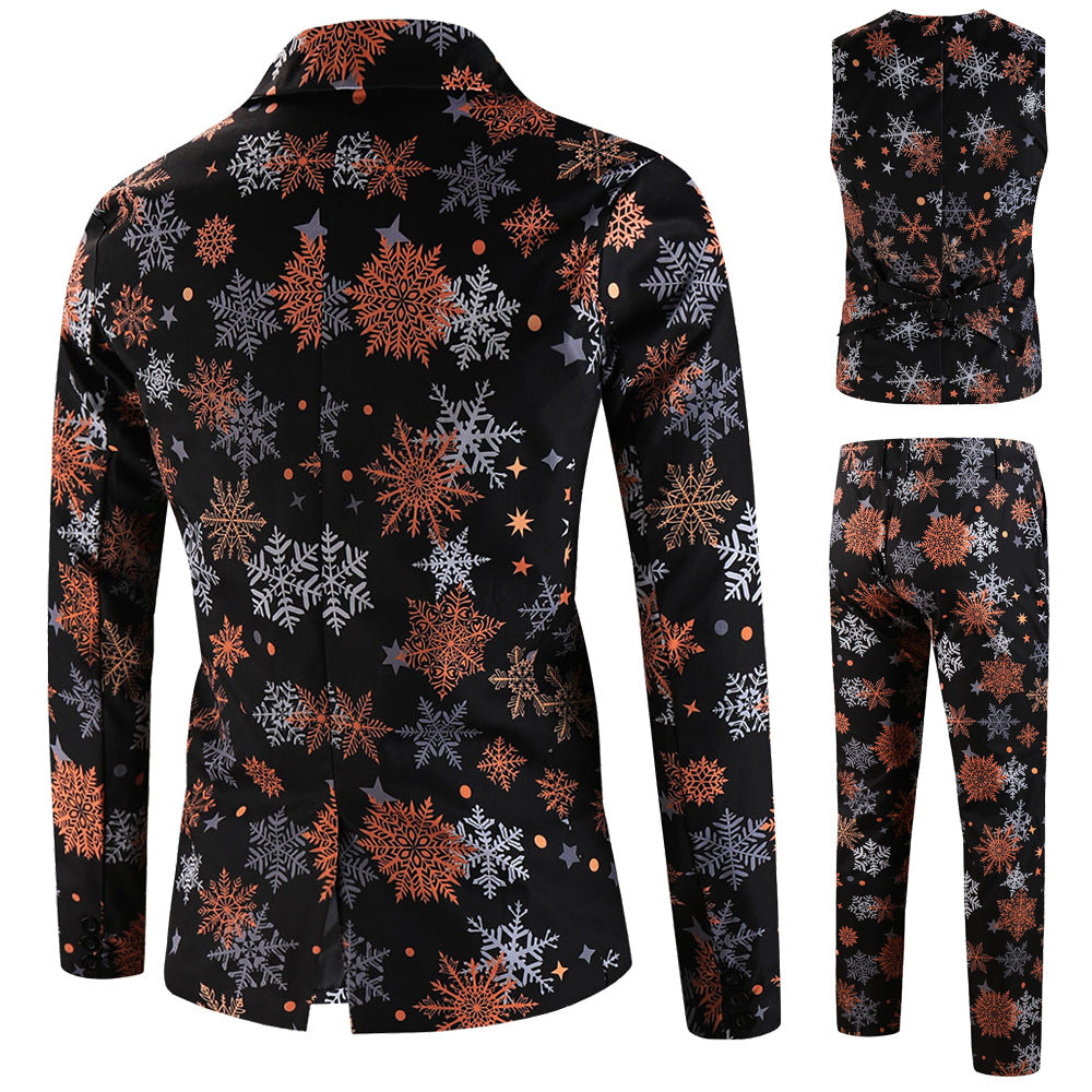 Holiday Snowflake Print Suit S8549-DOOHOOB