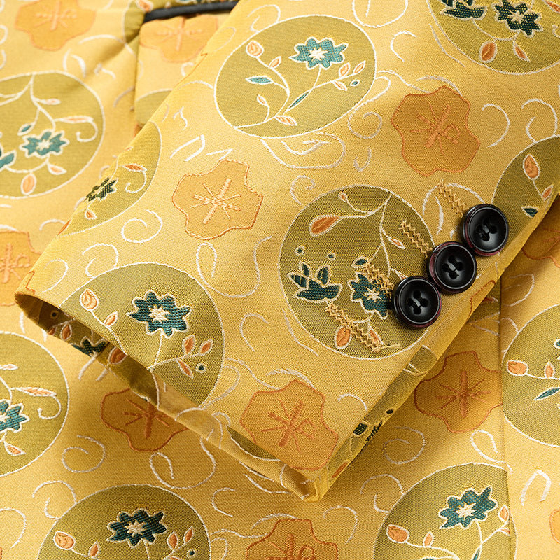 Yellow Floral Circle Suit S8552-DOOHOOB
