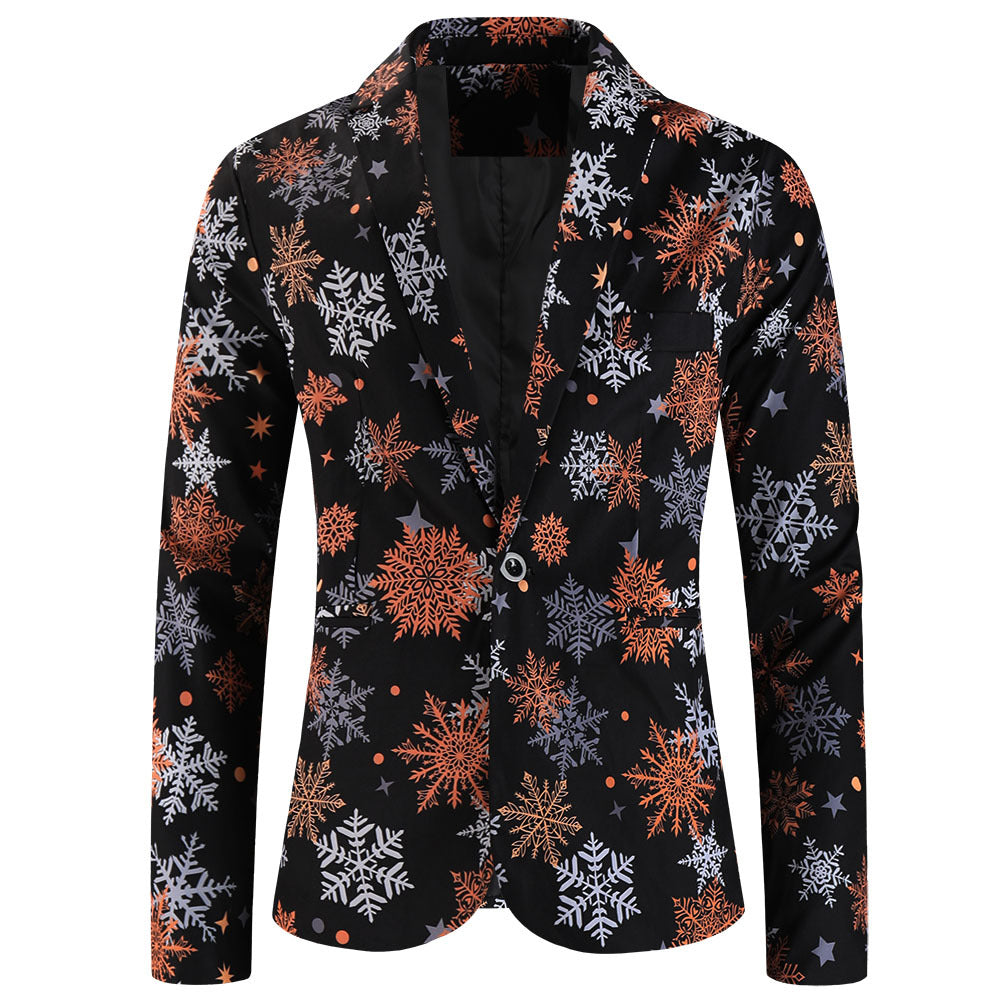 Holiday Snowflake Print Suit S8549-DOOHOOB